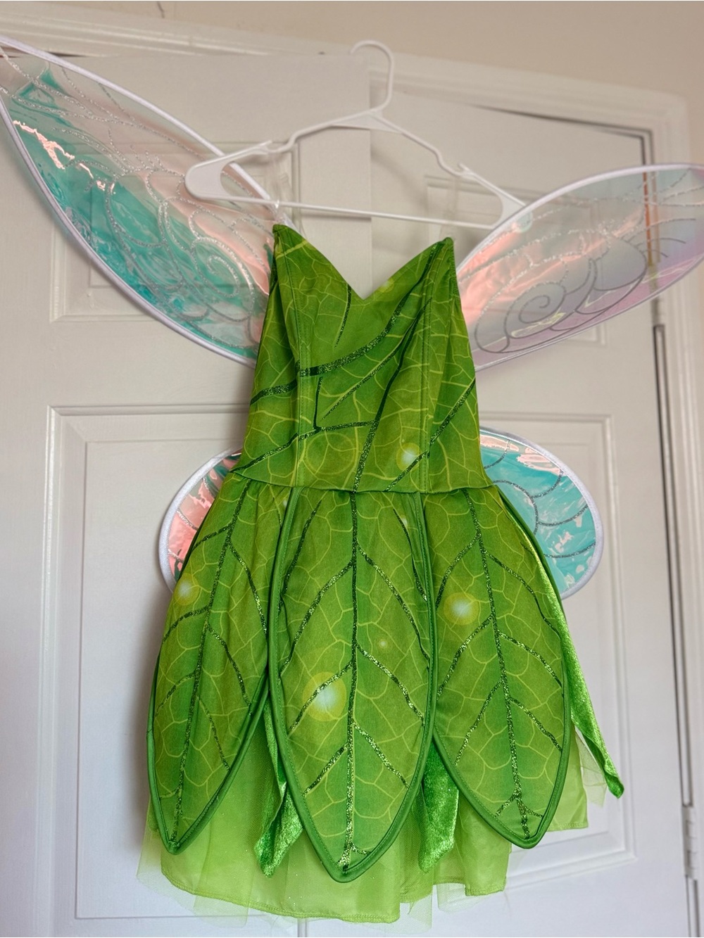 Disney Tinkerbell Green Fairy Costume with Iridescent Wings Small - Picture 4 of 14